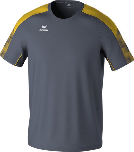 Erima Evo Star T-Shirt Kinderen - Grijs / Geel - Maat 128