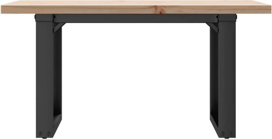 vidaXL Salontafel O-frame 80x50x40,5 cm grenenhout en staal
