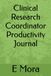 Clinical Research Coordinator Productivity Journal