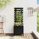 Maison Exclusive - Jardinière avec treillis, noir, 39x39,5x114 cm, pin massif
