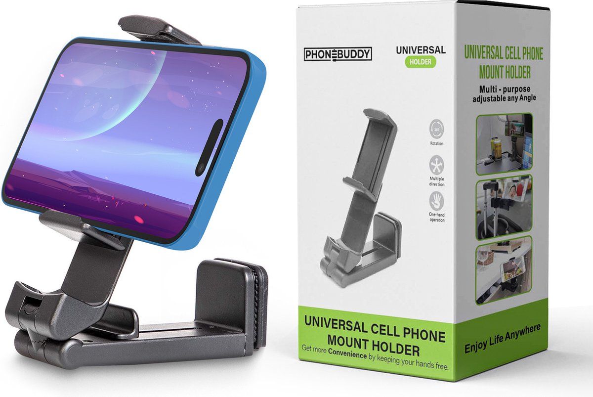 Phone Buddy Universele Telefoonhouder - Zwart