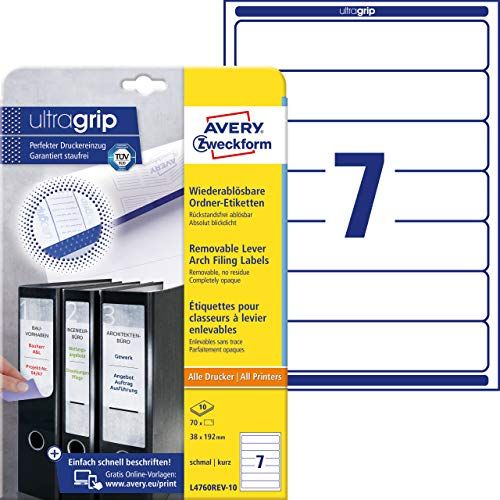 Avery L4760REV-10 Rugetiketten - 4004182617649