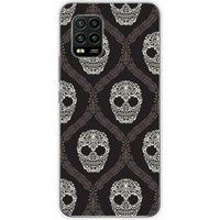 Xiaomi Mi 10 Lite floral skull bedrukt siliconen hoesje