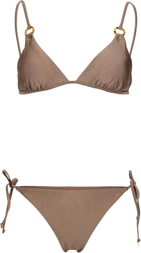 Brunotti Sunanda-Shine Triangel Bikini Set Dames Shitake Small Coverage 36