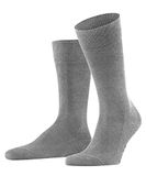 FALKE Heren Sokken Family M SO Duurzaam Katoen eenkleurig 1 Paar, Grijs (Light Grey Melange 3390)