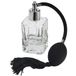 Fantasia Glasverstuiver met balpomp, navulbaar voor 50 ml, parfumverstuiver voor thuis en onderweg, hoekig, doorzichtig