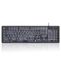 Perixx PERIBOARD-317 toetsenbord met achtergrondverlichting, led, wit, USB, bedraad, full-size, grote letters, Italiaanse QWERTY-lay-out