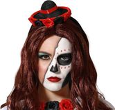 Atosa Verkleed diadeem mini hoedje - zwart/rood