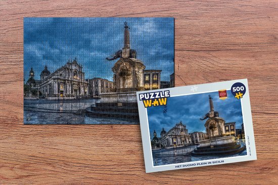 MuchoWow Puzzel Het Duomo plein in Sicilië - Legpuzzel - Puzzel 500 stukjes - Sinterklaas cadeautjes - Sinterklaas voor grote kinderen