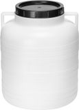 GARRONDA 60L Kunststof Trommel Met Deksel - Regenton - Vat - HDPE - Voedselvat - Tuin Hobbock – Wit
