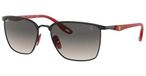 Ray-Ban RB3673M F04111 56mm Lunettes de soleil pilote unisexe métal rouge/noir gris