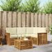 vidaXL Hoek loungeset Natuurlijk en crème Polyester