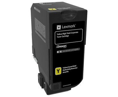 Lexmark 74C2HYE - Gele tonercartridge - 1 stuk - Compatibel met CS725