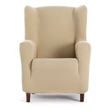 Eysa Bi-elastische bankhoes voor oorfauteuil, kleur: beige, design Harlem