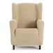 Eysa Bi-elastische bankhoes voor oorfauteuil, kleur: beige, design Harlem