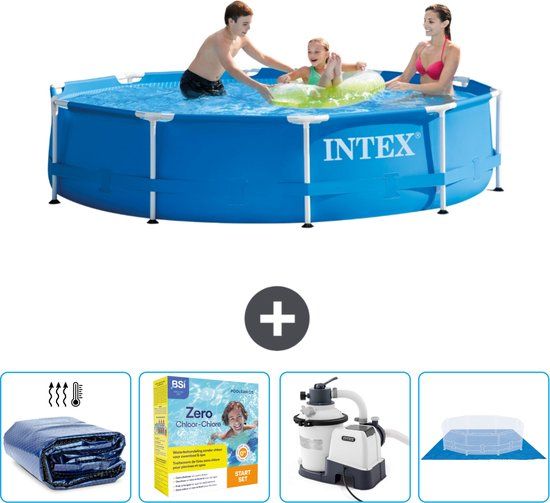 Intex Rond Frame Zwembad - 305 x 76 cm - Blauw - Compleet Pakket