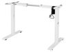 Bureau électrique réglable en hauteur, blanc, 85-129 x 65 x 71-121 cm
