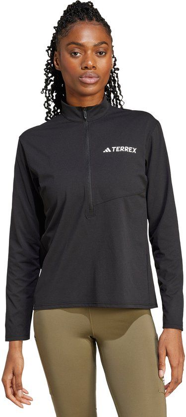 adidas TERREX Terrex Multi Climacool Longsleeve met Halflange Rits - Dames - Zwart