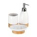 Premier Brands of America Premier Housewares Earth Badkamer Set-Wit/Bamboe-3 Stuk