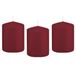 Trend Candles Cilinderkaars/stompkaars - 10x - bordeauxrood - 6 x 8 cm - 29 branduren - met brandvertragende folie