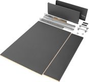 Emuca Set lade Vertex voor keuken of bad inclusief panelen, zacht sluiten, 500x178mm, module 900mm, staal, antracietgrijs