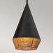 Alora Mood LED Hanglamp Daphne | 1X E27 Max 60W | Matte Black & Natural
