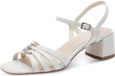 Tamaris - Dames - Sandalen met hak - Wit - Maat 37