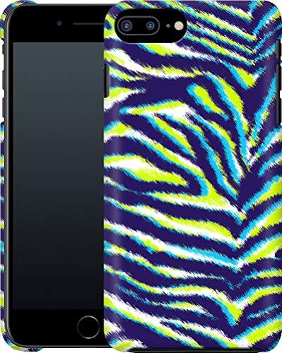 caseable caseable Apple iPhone 7 Plus/8 Plus telefoonhoes - hardcase beschermhoes - schokabsorberend & krasbestendig oppervlak - kleurrijk design & rondom print - neon zebra - dierenprint