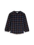 TOM TAILOR Chemisier bleu marine / bleu pigeon / marron