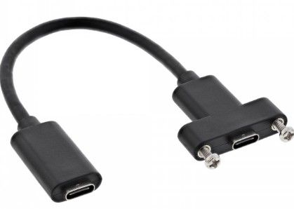 Inline 33441H USB-kabel - 0,2 m - Zwart