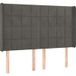 Tête de lit en velours gris foncé 147x16x118/128 cm
