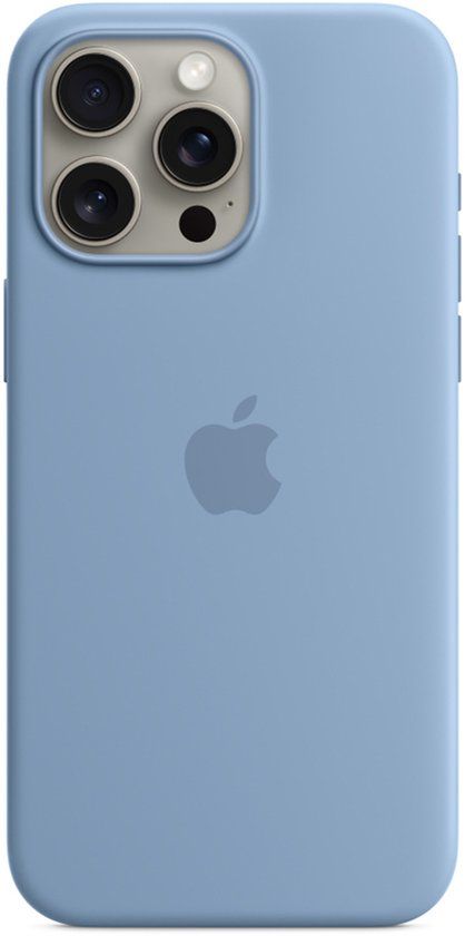Apple Siliconenhoesje met MagSafe voor iPhone 15 Pro Max - Winter Blue