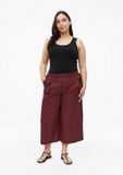s.Oliver - Vrouwen - Lichtgewicht poplin culottes met plooien - Bordeaux - Maat 54