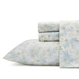 Laura Ashley Kingsize lakens, zachte satijnen katoenen beddengoedset - Slanke, gladde en ademende woondecoratie (Rena Teal, King)