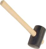 Talen Tools Rubberen Hamer - Bestratingshamer - Hard - Rond - Essenhout
