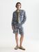 Scotch & Soda katoenen jacquard jas met print - blauw