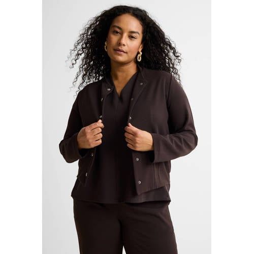 GREAT LOOKS casual bomber jacket dark brown