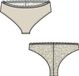 MAMALICIOUS MLJULIA BRASILLIAN PANTIES 2-P Dames Slips S Zwangerschapskleding Polyamide/Elastaan Ecru
