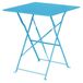Bolero vierkante opklapbare stalen tafel turquoise 60cm
