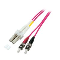 EFB Elektronik LC-ST 50/125µ InfiniBand Glasfaserkabel 3 m Rosa