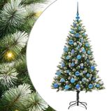 vidaXL - Kunstmatige - Scharnierende - Kerstboom - met - Gevlokte - Sneeuw - Warmwit
