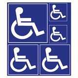 Vinylsticker, waterbestendig, uv-bescherming, zelfklevend, gelamineerd, water- en uv-bestendig, voor gehandicapten, parkeerplaats, toiletbord, 5 stuks