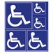 Vinylsticker, waterbestendig, uv-bescherming, zelfklevend, gelamineerd, water- en uv-bestendig, voor gehandicapten, parkeerplaats, toiletbord, 5 stuks