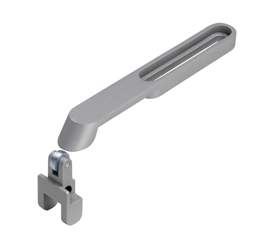 ASSA ABLOY DCG120 Haakarm | voor montage aan niet-scharnierzijde van DCG461..DCG464 | kleur zilver EV1.