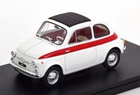 Whitebox Fiat 500 1960 Blanc Rouge Modèle de voiture 1/24