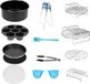 TRUEFLASH SAS Ø20cm Friteuse à air chaud Accessoires - Set de 12 pièces