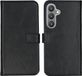 Selencia Hoesje Samsung Galaxy S24 Plus - Echt Lederen Bookcase - Zwart - Met Pasjeshouder