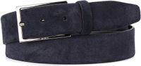 BOSS leren heren riem - donkerblauw
