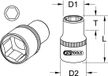 KS Tools 9641414 Zeskant Verwisselbare kop 14 mm 1/4 (6,3 mm)