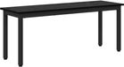 vidaXL Bank Zwart Eiken 110 x 35 x 45 cm Bewerkt Hout